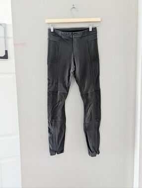 Athleta Trailsetter Ponte Motion Legging Pants Moto Olive Green Size 0